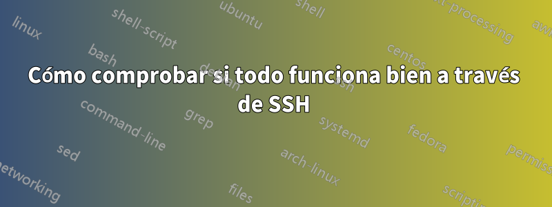 Cómo comprobar si todo funciona bien a través de SSH