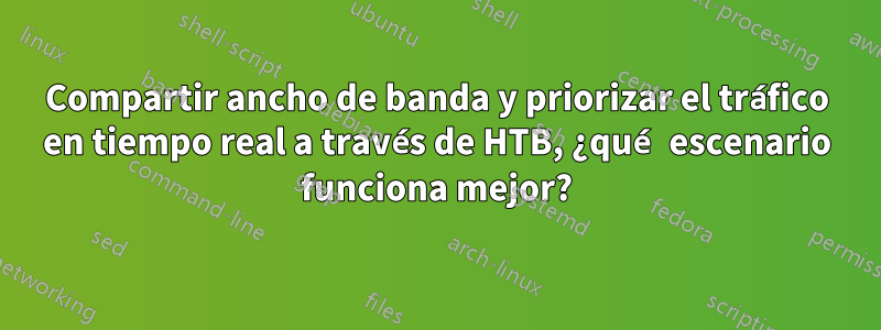 Compartir ancho de banda y priorizar el tráfico en tiempo real a través de HTB, ¿qué escenario funciona mejor?