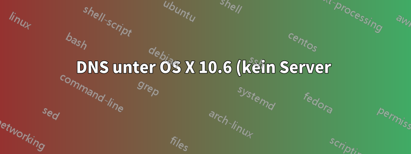 DNS unter OS X 10.6 (kein Server)