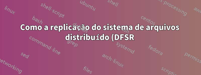 Como a replicação do sistema de arquivos distribuído (DFSR) está relacionada ao serviço de transferência inteligente em segundo plano (BITS)?