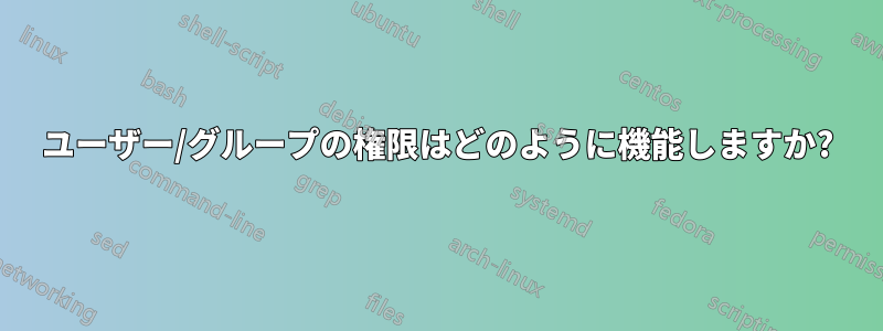 ユーザー/グループの権限はどのように機能しますか?