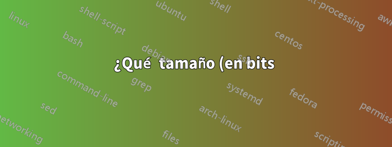 ¿Qué tamaño (en bits) tiene un UID de Unix?