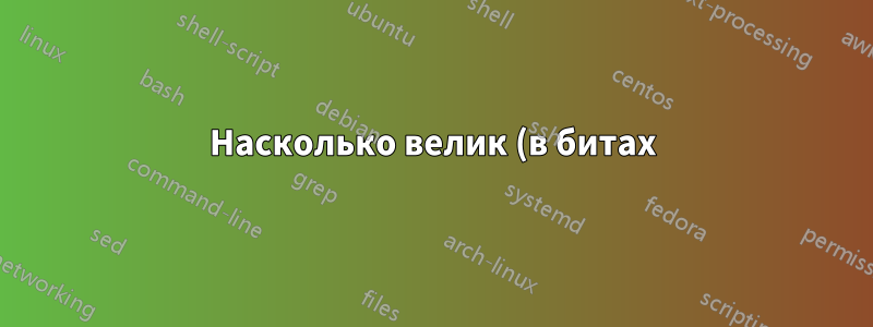 Насколько велик (в битах) UID Unix?