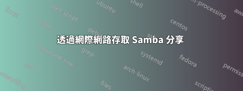 透過網際網路存取 Samba 分享