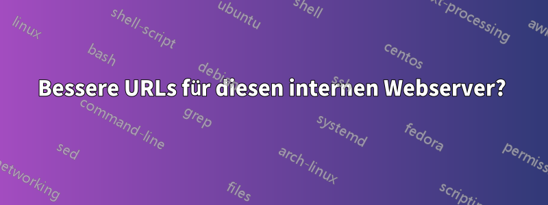 Bessere URLs für diesen internen Webserver?