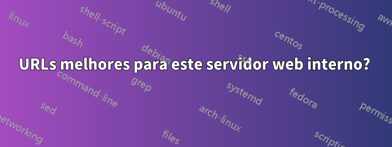 URLs melhores para este servidor web interno?