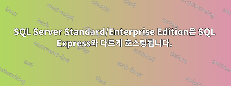 SQL Server Standard/Enterprise Edition은 SQL Express와 다르게 호스팅됩니다.