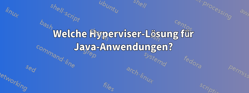 Welche Hyperviser-Lösung für Java-Anwendungen?