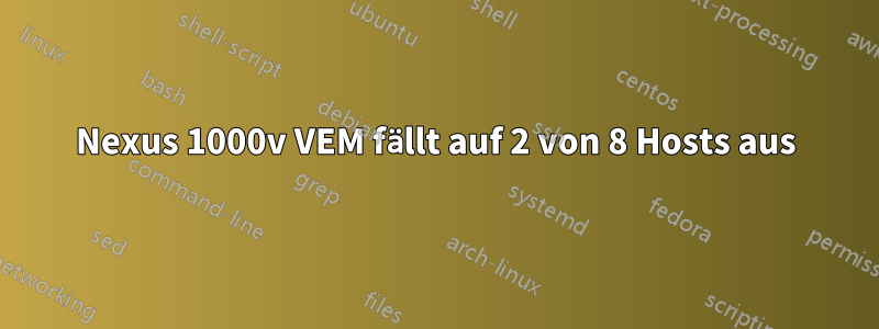 Nexus 1000v VEM fällt auf 2 von 8 Hosts aus