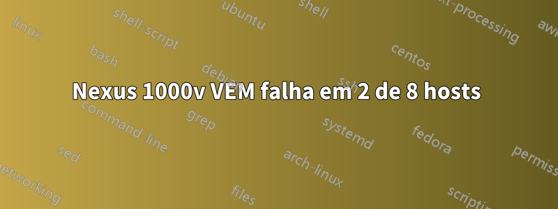 Nexus 1000v VEM falha em 2 de 8 hosts