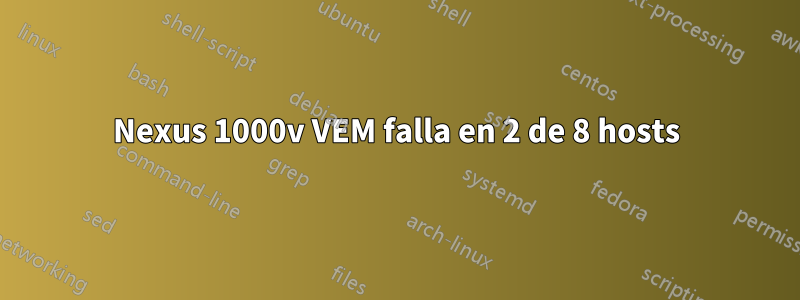 Nexus 1000v VEM falla en 2 de 8 hosts