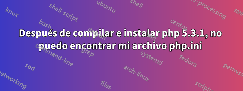 Después de compilar e instalar php 5.3.1, no puedo encontrar mi archivo php.ini