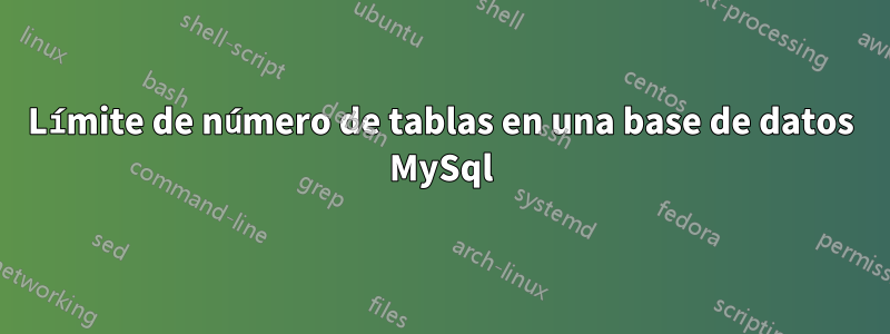 Límite de número de tablas en una base de datos MySql