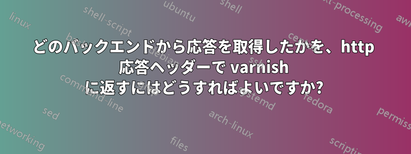 どのバックエンドから応答を取得したかを、http 応答ヘッダーで varnish に返すにはどうすればよいですか?