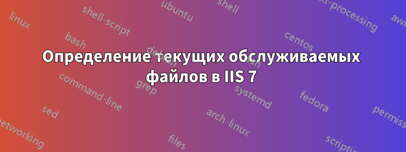 Определение текущих обслуживаемых файлов в IIS 7