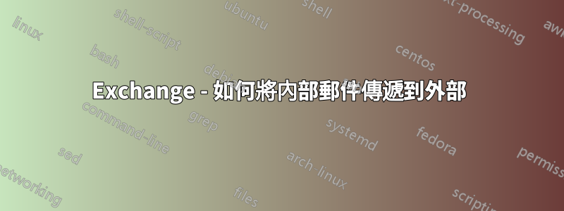 Exchange - 如何將內部郵件傳遞到外部