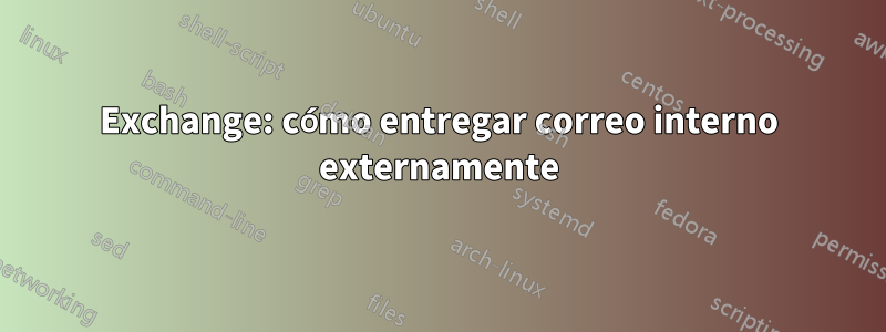 Exchange: cómo entregar correo interno externamente