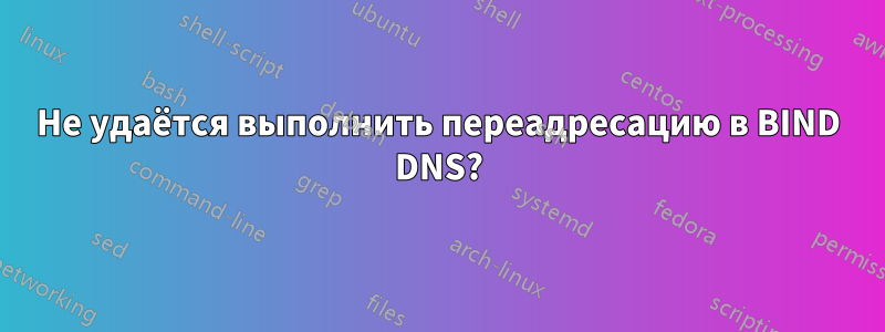 Не удаётся выполнить переадресацию в BIND DNS?