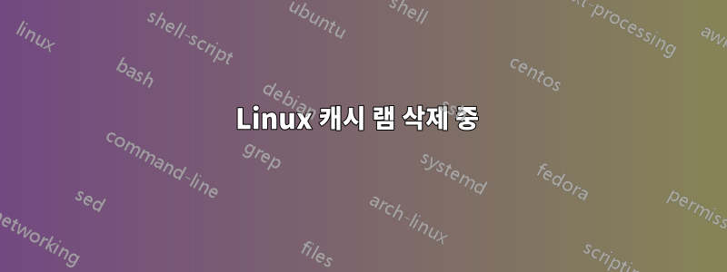 Linux 캐시 램 삭제 중 