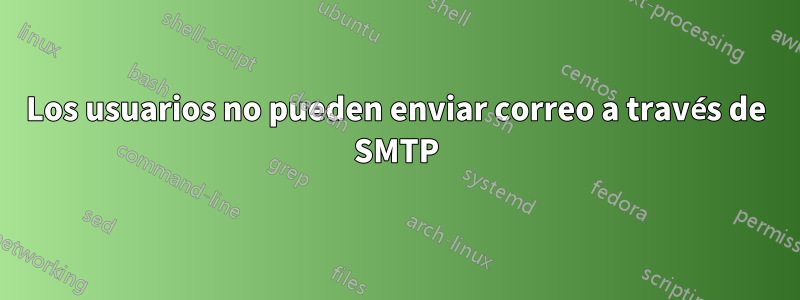 Los usuarios no pueden enviar correo a través de SMTP