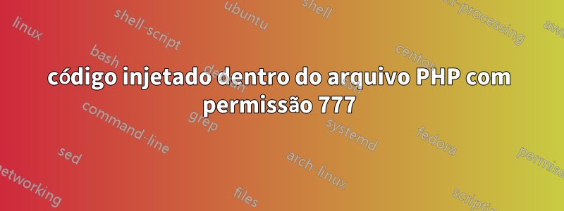 código injetado dentro do arquivo PHP com permissão 777