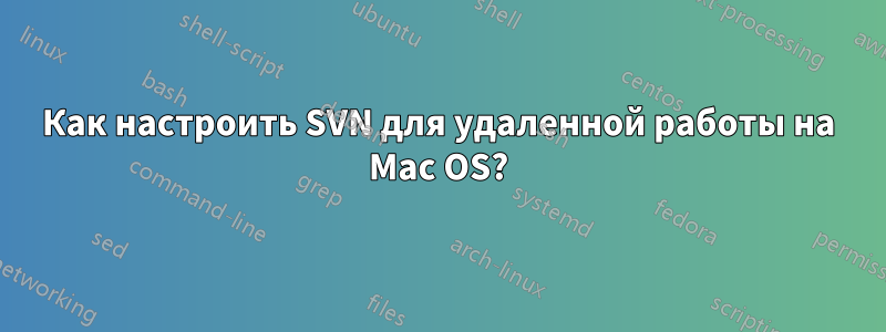 Как настроить SVN для удаленной работы на Mac OS?