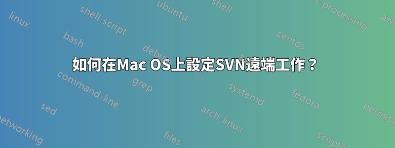 如何在Mac OS上設定SVN遠端工作？