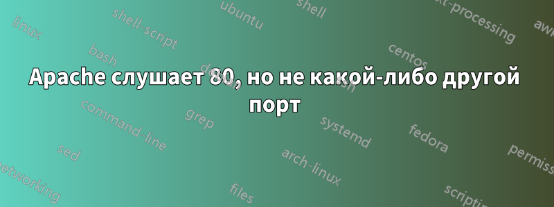 Apache слушает 80, но не какой-либо другой порт