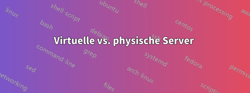 Virtuelle vs. physische Server