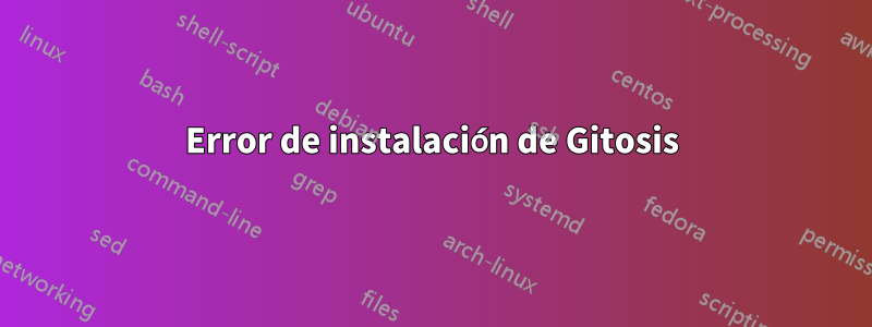 Error de instalación de Gitosis