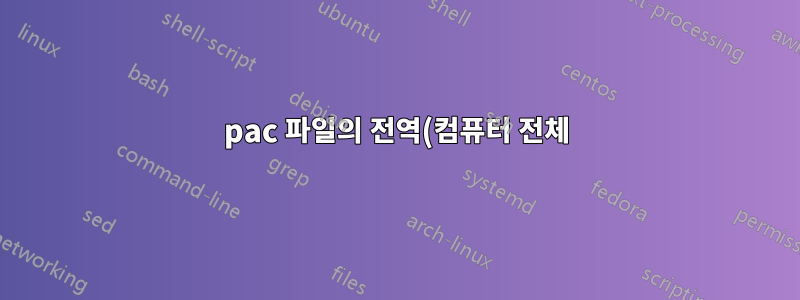 pac 파일의 전역(컴퓨터 전체) 프록시 설정