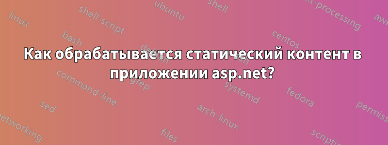 Как обрабатывается статический контент в приложении asp.net?