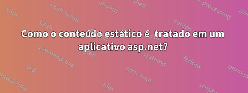 Como o conteúdo estático é tratado em um aplicativo asp.net?