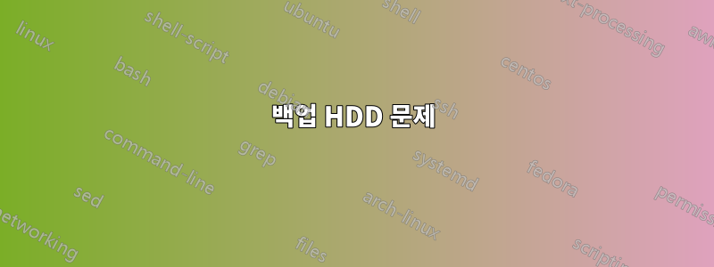 백업 HDD 문제