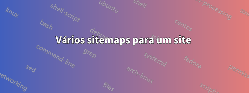 Vários sitemaps para um site