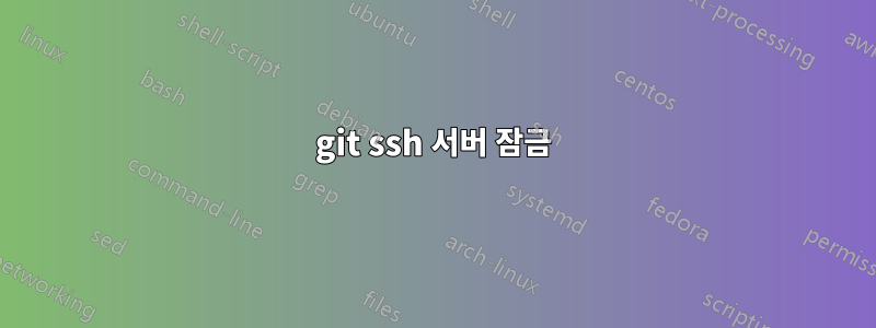 git ssh 서버 잠금