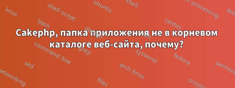 Cakephp, папка приложения не в корневом каталоге веб-сайта, почему?