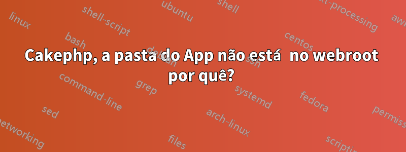 Cakephp, a pasta do App não está no webroot por quê?