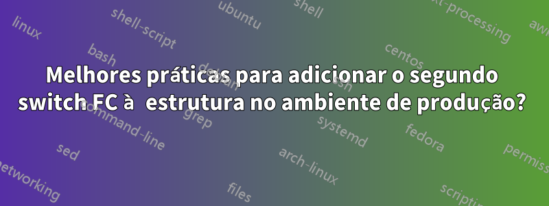 Melhores práticas para adicionar o segundo switch FC à estrutura no ambiente de produção?