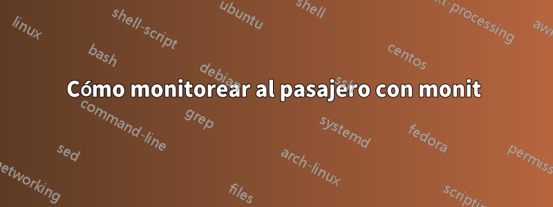 Cómo monitorear al pasajero con monit