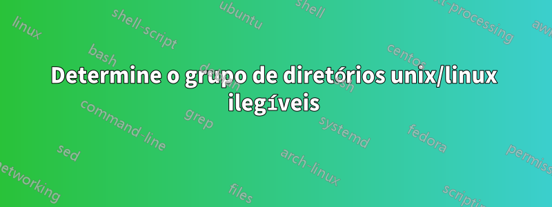 Determine o grupo de diretórios unix/linux ilegíveis