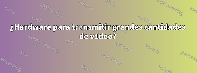 ¿Hardware para transmitir grandes cantidades de vídeo?