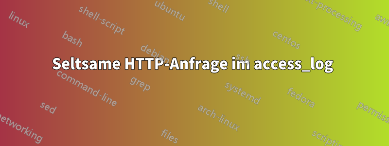 Seltsame HTTP-Anfrage im access_log