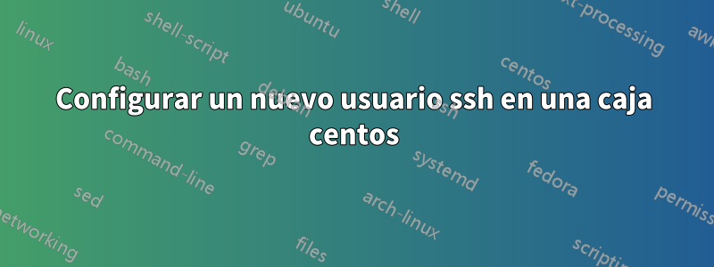 Configurar un nuevo usuario ssh en una caja centos