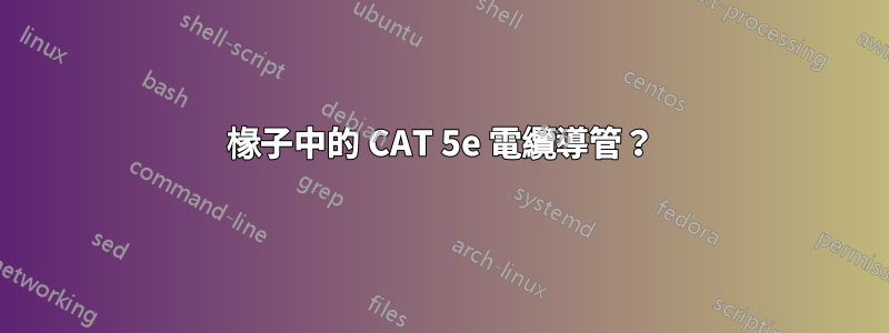 椽子中的 CAT 5e 電纜導管？