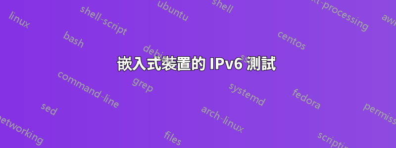 嵌入式裝置的 IPv6 測試