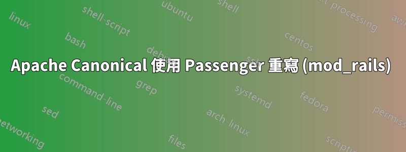 Apache Canonical 使用 Passenger 重寫 (mod_rails)