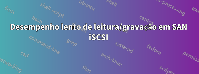 Desempenho lento de leitura/gravação em SAN iSCSI