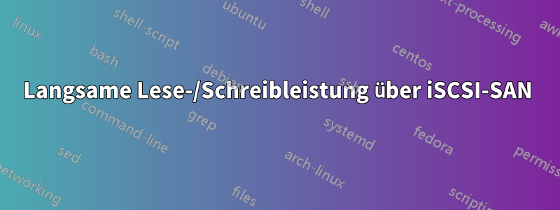 Langsame Lese-/Schreibleistung über iSCSI-SAN