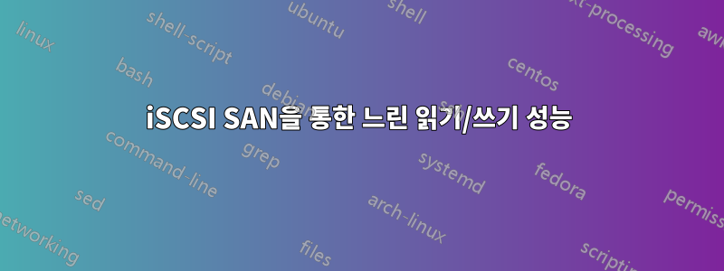 iSCSI SAN을 통한 느린 읽기/쓰기 성능